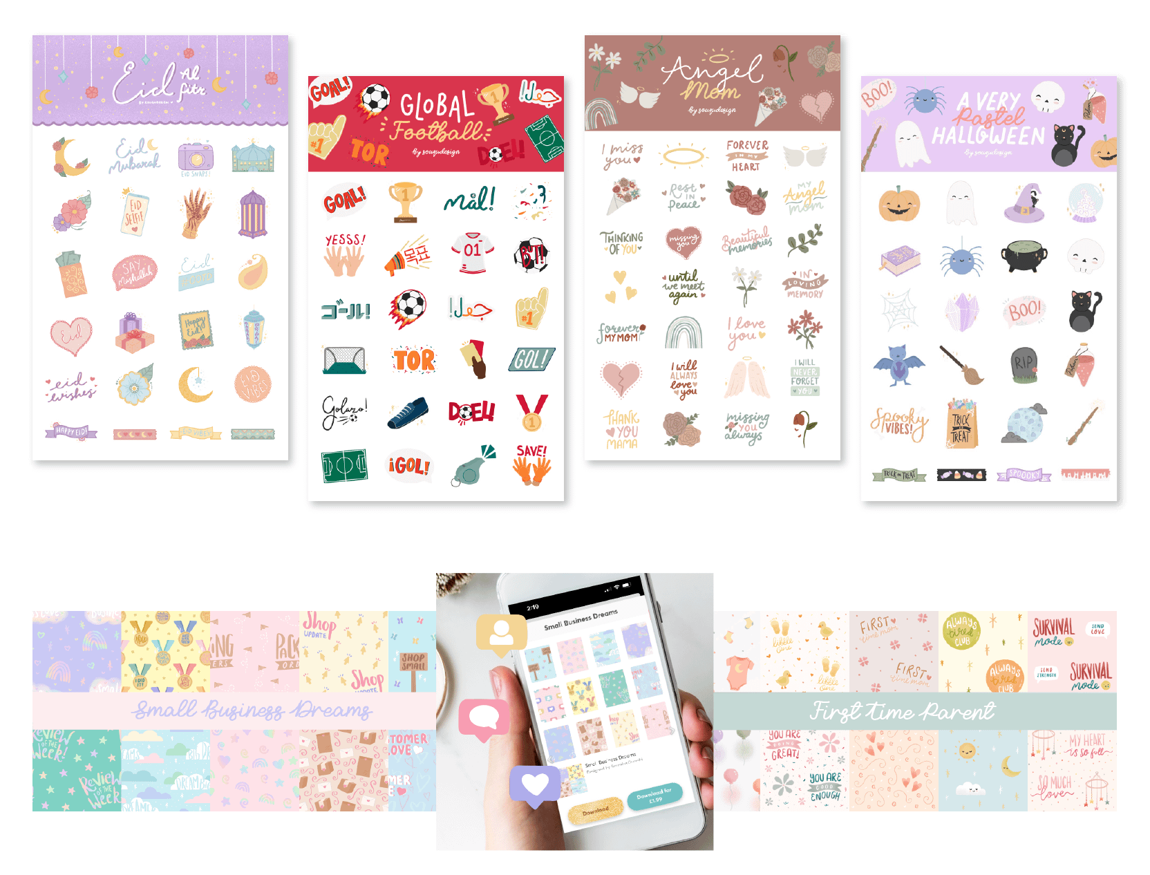 souqustudio-piccollage-illustration-pattern-design-hand-lettering PicCollage illustration, pattern design, and hand lettering by Souqustudio