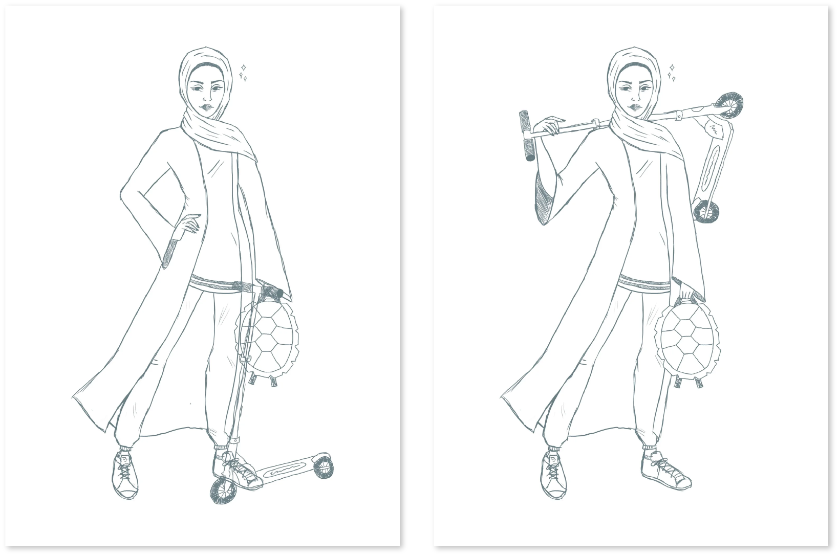 The Most Powerful Night character design, storyboarding, and page layout by Souqustudio